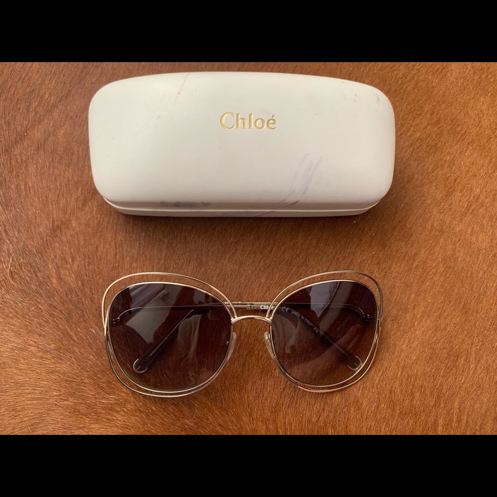 CHLOÉ Sunglasses. Beautiful silver metal sunnies